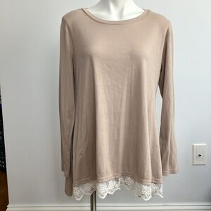 Flare Tan Long-sleeve Shirt